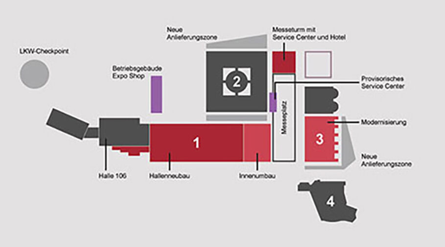 Halle 1 und Masterplan, Messe Basel